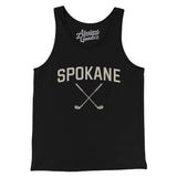 Spokane Golf Men/Unisex Tank Top-Black-Allegiant Goods Co. Vintage Sports Apparel