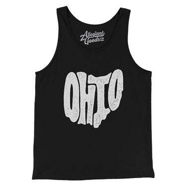 Ohio State Shape Text Men/Unisex Tank Top-Allegiant Goods Co. Vintage Sports Apparel