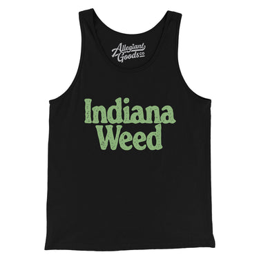 Indiana Weed Men/Unisex Tank Top-Black-Allegiant Goods Co. Vintage Sports Apparel