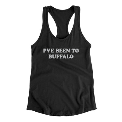 I've Been To Buffalo Women's Racerback Tank-Black-Allegiant Goods Co. Vintage Sports Apparel