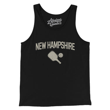 New Hampshire Pickleball Men/Unisex Tank Top-Black-Allegiant Goods Co. Vintage Sports Apparel