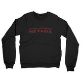 Actually It's Pronounced Nevada Midweight French Terry Crewneck Sweatshirt-Black-Allegiant Goods Co. Vintage Sports Apparel