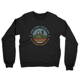 Lone Cone Colorado Retro Badge Midweight French Terry Crewneck Sweatshirt-Black-Allegiant Goods Co. Vintage Sports Apparel