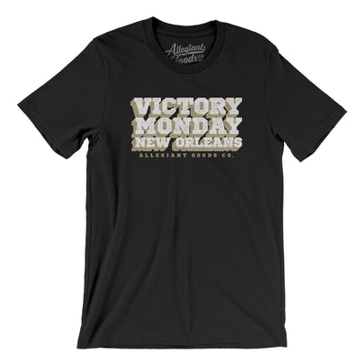 Victory Monday New Orleans Men/Unisex T-Shirt-Black-Allegiant Goods Co. Vintage Sports Apparel