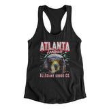 Atlanta Football Throwback Mascot Women's Racerback Tank-Allegiant Goods Co. Vintage Sports Apparel