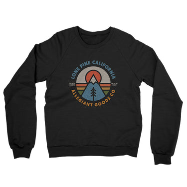 Lone Pine California Retro Badge Midweight French Terry Crewneck Sweatshirt-Allegiant Goods Co. Vintage Sports Apparel