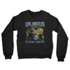 Los Angeles Football Throwback Mascot - Ram Midweight French Terry Crewneck Sweatshirt-Black-Allegiant Goods Co. Vintage Sports Apparel