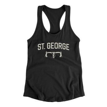 St. George Cycling Women's Racerback Tank-Black-Allegiant Goods Co. Vintage Sports Apparel