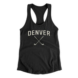 Denver Golf Women's Racerback Tank-Black-Allegiant Goods Co. Vintage Sports Apparel