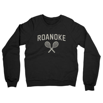 Roanoke Tennis Midweight French Terry Crewneck Sweatshirt-Black-Allegiant Goods Co. Vintage Sports Apparel