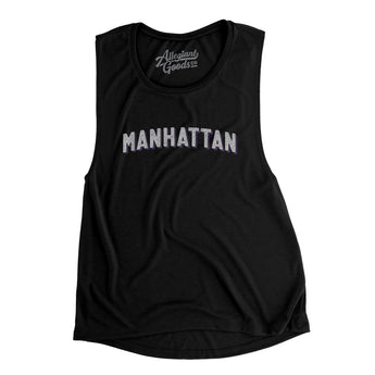 Manhattan Varsity Women's Flowey Scoopneck Muscle Tank-Allegiant Goods Co. Vintage Sports Apparel