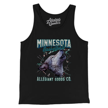 Minnesota Basketball Throwback Mascot Men/Unisex Tank Top-Allegiant Goods Co. Vintage Sports Apparel