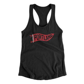 Portland Pennant Women's Racerback Tank-Allegiant Goods Co. Vintage Sports Apparel