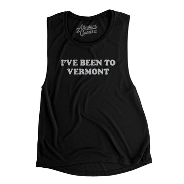 I've Been To Vermont Women's Flowey Scoopneck Muscle Tank-Black-Allegiant Goods Co. Vintage Sports Apparel