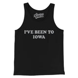 I've Been To Iowa Men/Unisex Tank Top-Black-Allegiant Goods Co. Vintage Sports Apparel