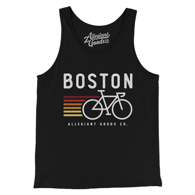Boston Cycling Men/Unisex Tank Top-Black-Allegiant Goods Co. Vintage Sports Apparel