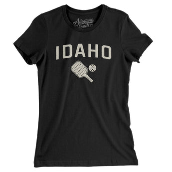 Idaho Pickleball Women's T-Shirt-Black-Allegiant Goods Co. Vintage Sports Apparel