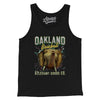 Oakland Baseball Throwback Mascot Men/Unisex Tank Top-Black-Allegiant Goods Co. Vintage Sports Apparel