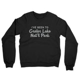 I've Been To Crater Lake National Park Midweight French Terry Crewneck Sweatshirt-Allegiant Goods Co. Vintage Sports Apparel