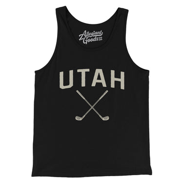 Utah Golf Men/Unisex Tank Top-Black-Allegiant Goods Co. Vintage Sports Apparel