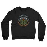 Bastrop Texas Retro Badge Midweight French Terry Crewneck Sweatshirt-Black-Allegiant Goods Co. Vintage Sports Apparel