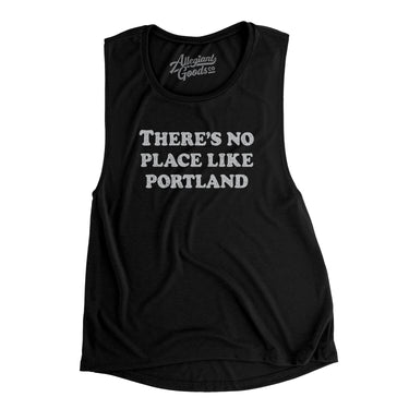 There's No Place Like Portland Women's Flowey Scoopneck Muscle Tank-Allegiant Goods Co. Vintage Sports Apparel