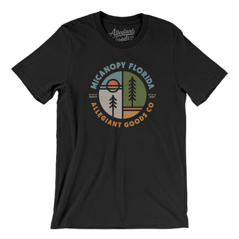 Micanopy Florida Retro Badge Men/Unisex T-Shirt-Black-Allegiant Goods Co. Vintage Sports Apparel