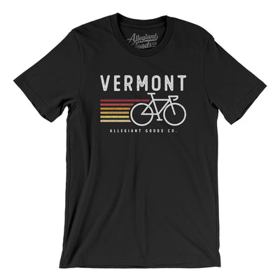 Vermont Cycling Men/Unisex T-Shirt-Black-Allegiant Goods Co. Vintage Sports Apparel