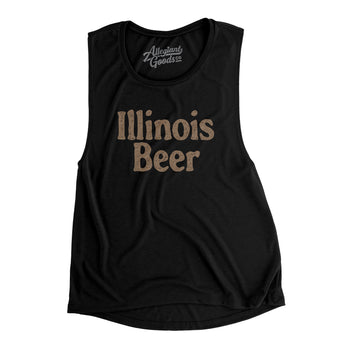 Illinois Beer Women's Flowey Scoopneck Muscle Tank-Allegiant Goods Co. Vintage Sports Apparel