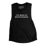 I've Been To South Dakota Women's Flowey Scoopneck Muscle Tank-Black-Allegiant Goods Co. Vintage Sports Apparel
