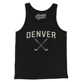 Denver Golf Men/Unisex Tank Top-Black-Allegiant Goods Co. Vintage Sports Apparel