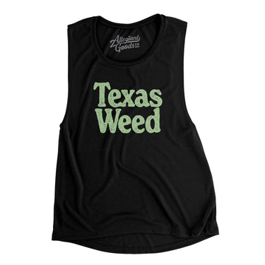 Texas Weed Women's Flowey Scoopneck Muscle Tank-Allegiant Goods Co. Vintage Sports Apparel