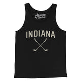 Indiana Golf Men/Unisex Tank Top-Black-Allegiant Goods Co. Vintage Sports Apparel