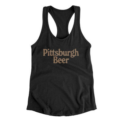 Pittsburgh Beer Women's Racerback Tank-Black-Allegiant Goods Co. Vintage Sports Apparel