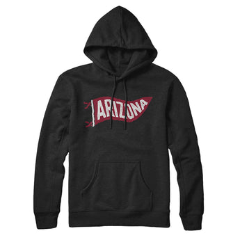 Arizona Pennant Hoodie-Black-Allegiant Goods Co. Vintage Sports Apparel
