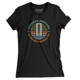 Bozeman Montana Retro Badge Women's T-Shirt-Black-Allegiant Goods Co. Vintage Sports Apparel