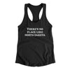 There's No Place Like North Dakota Women's Racerback Tank-Black-Allegiant Goods Co. Vintage Sports Apparel