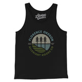 Florence Oregon Retro Badge Men/Unisex Tank Top-Allegiant Goods Co. Vintage Sports Apparel