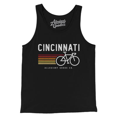 Cincinnati Cycling Men/Unisex Tank Top-Black-Allegiant Goods Co. Vintage Sports Apparel