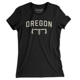 Oregon Cycling Women's T-Shirt-Black-Allegiant Goods Co. Vintage Sports Apparel