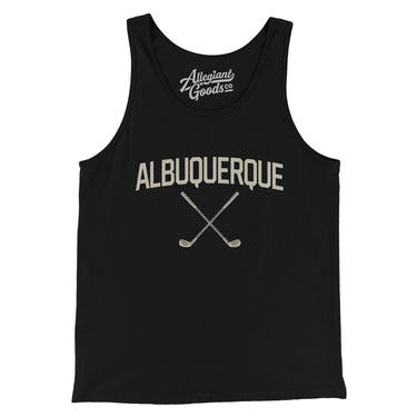 Albuquerque Golf Men/Unisex Tank Top-Black-Allegiant Goods Co. Vintage Sports Apparel