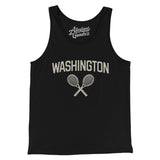 Washington Tennis Men/Unisex Tank Top-Black-Allegiant Goods Co. Vintage Sports Apparel