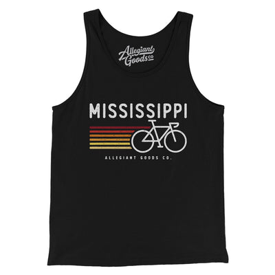 Mississippi Cycling Men/Unisex Tank Top-Black-Allegiant Goods Co. Vintage Sports Apparel