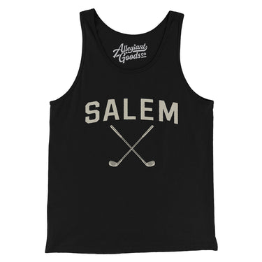 Salem Golf Men/Unisex Tank Top-Black-Allegiant Goods Co. Vintage Sports Apparel
