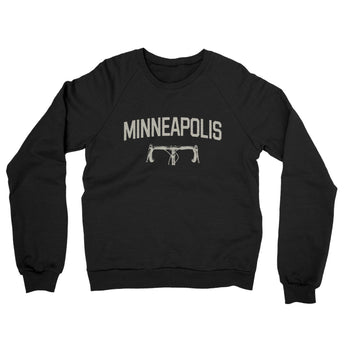 Minneapolis Cycling Midweight French Terry Crewneck Sweatshirt-Black-Allegiant Goods Co. Vintage Sports Apparel