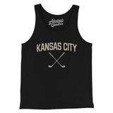 Kansas City Golf Men/Unisex Tank Top-Black-Allegiant Goods Co. Vintage Sports Apparel