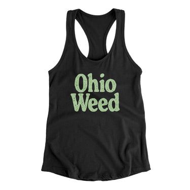 Ohio Weed Women's Racerback Tank-Black-Allegiant Goods Co. Vintage Sports Apparel