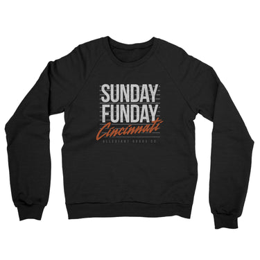 Sunday Funday Cincinnati Midweight French Terry Crewneck Sweatshirt-Allegiant Goods Co. Vintage Sports Apparel