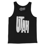 Utah State Shape Text Men/Unisex Tank Top-Allegiant Goods Co. Vintage Sports Apparel