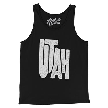Utah State Shape Text Men/Unisex Tank Top-Allegiant Goods Co. Vintage Sports Apparel